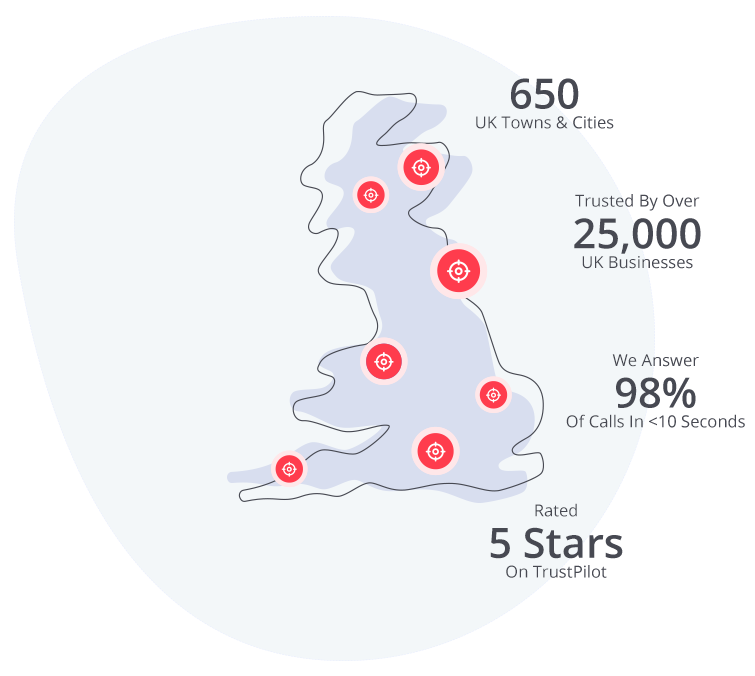 UK Area Code Map