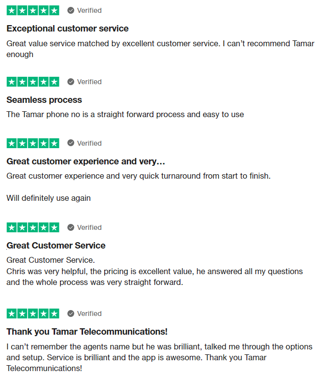 Some Of Tamars Trustpilot Reviews