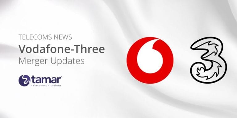 Vodaphone Three Merger Logos
