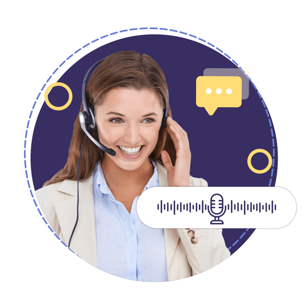Business Woman Using Tamar Branded Voicemail