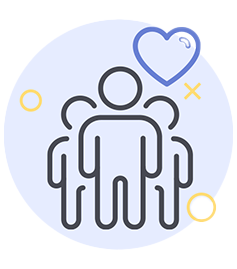 Customers Icon With Heart