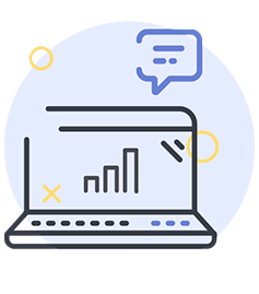 Laptop Icon Showing Mobile Landlines