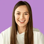 Lady Brown Hair White Top