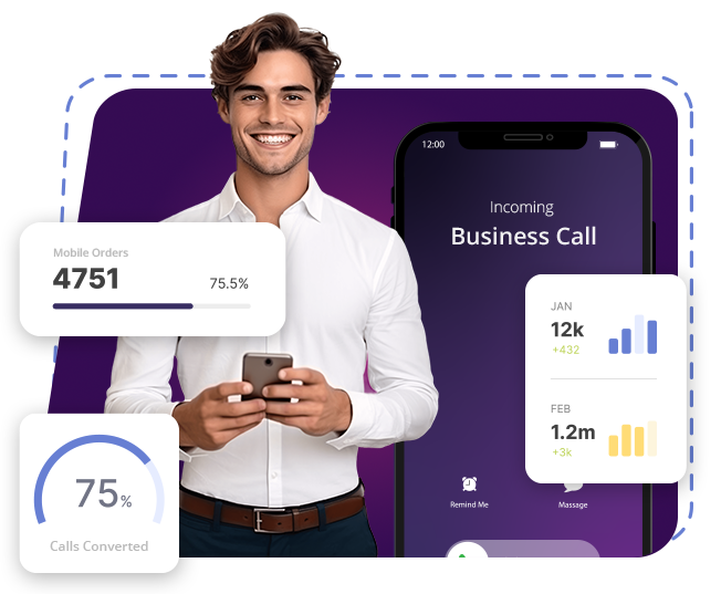 Man Getting A Business Call/Transfer From Tamar Telecom
