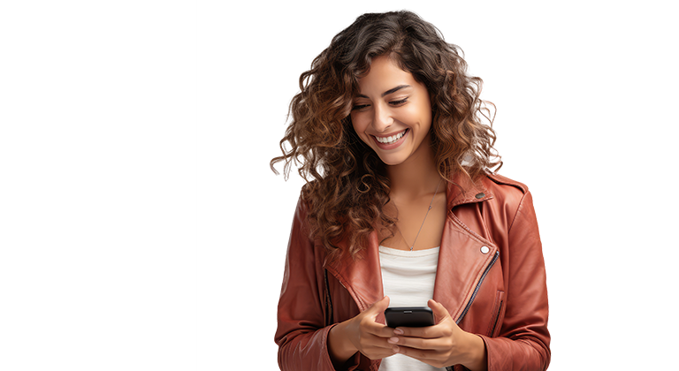 Woman adding Welcome Greeting to her Virtual Landline number