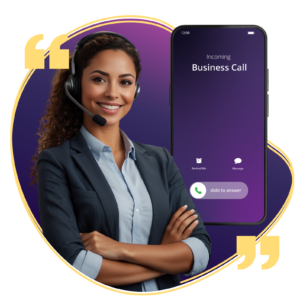 Lady Next To iPhone with headset