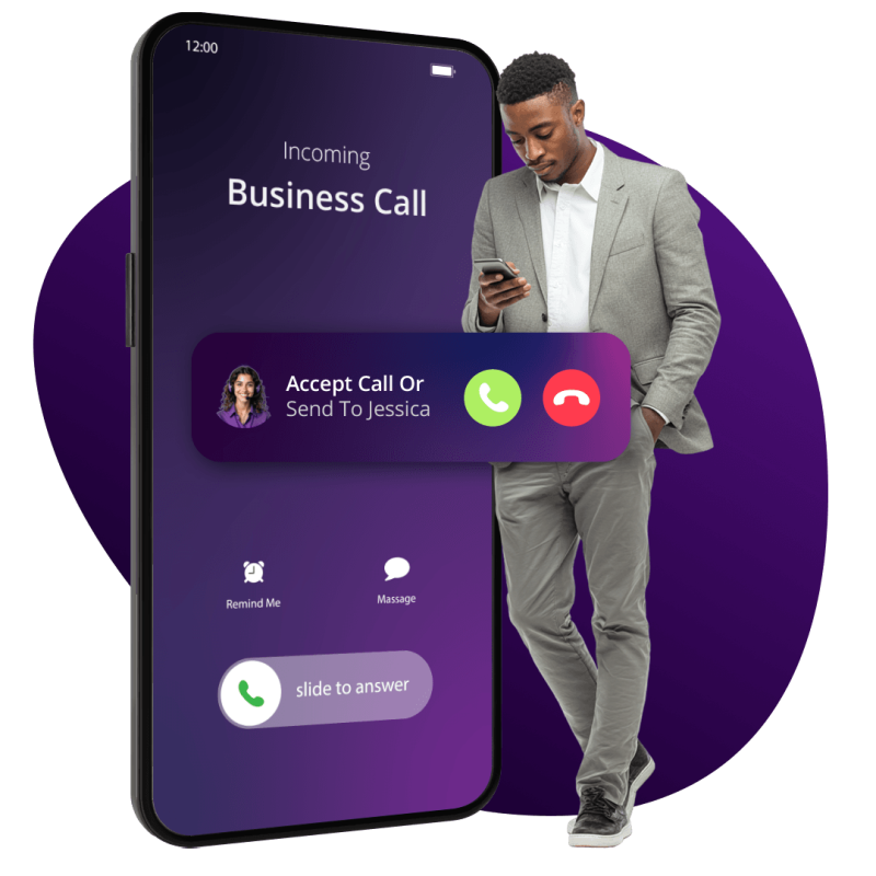 incoming business voip call to mobile app